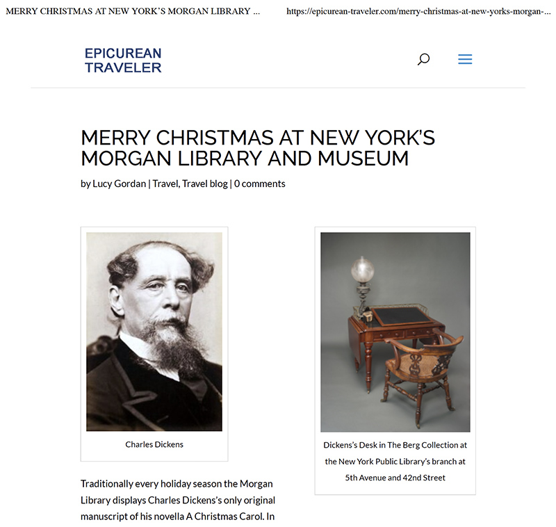 Merry Christmas at New York’s Morgan Library and Museum
