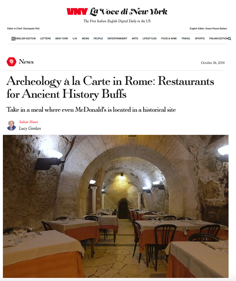 Archeology à la Carte in Rome: Restaurants for Ancient History Buffs