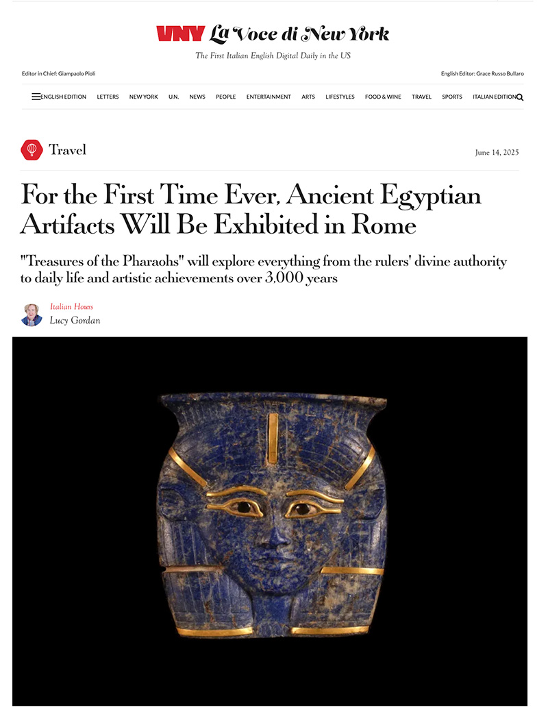 For the First Time Ever, Ancient Egyptian Artifacts Will Be Exhibited in Rome
